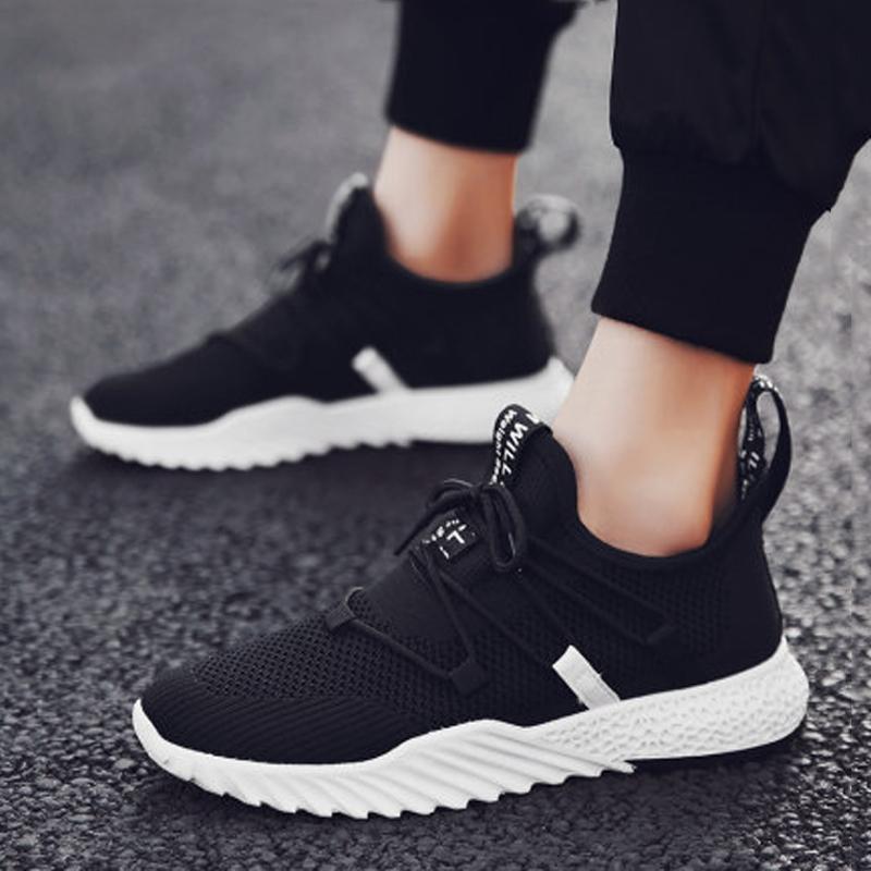 Breathable Mesh Lace Up Men's Sneakers