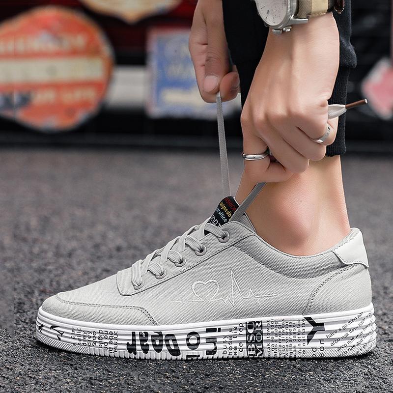 Casual Canvas Cloth Lace Up Men's Sneakers