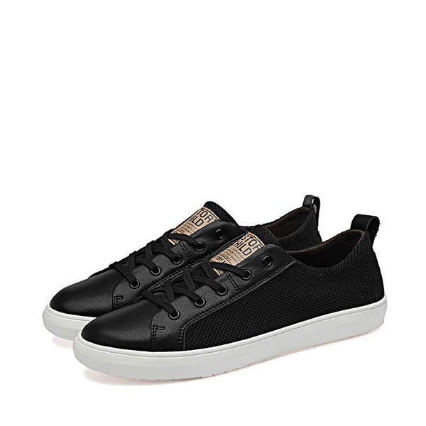 Cowhide Lace Up Men's Sneakers