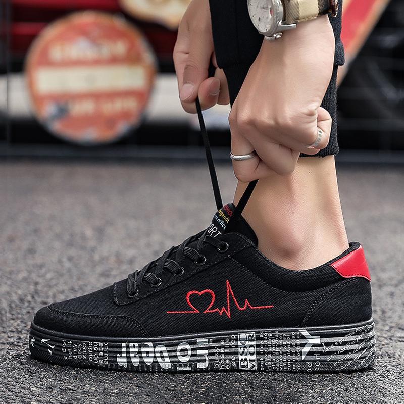 Casual Canvas Cloth Lace Up Men's Sneakers