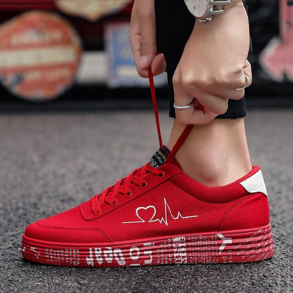 Casual Canvas Cloth Lace Up Men's Sneakers