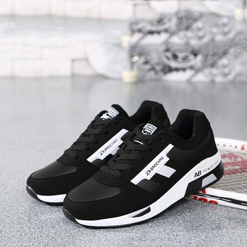 Casual Leather Lace Up Men's Sneakers