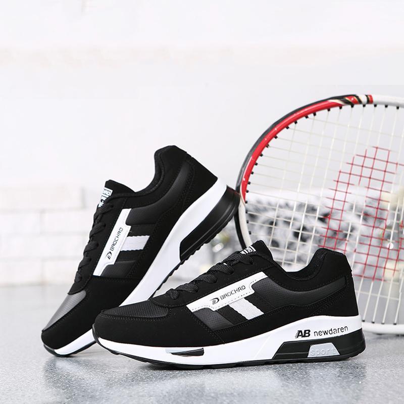 Casual Leather Lace Up Men's Sneakers