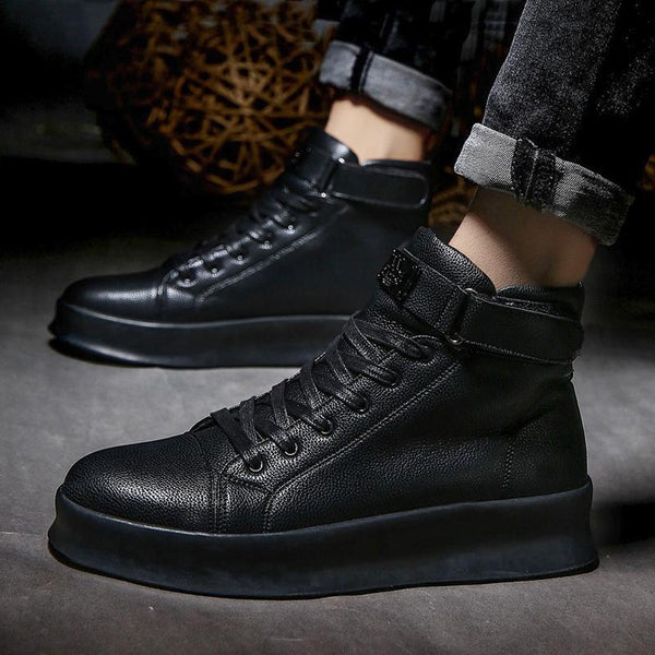 Leather Lace Up Men's Boots