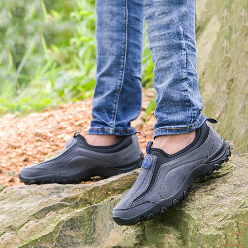 Breathable Suede Slip On Men's Outdoor Shoes