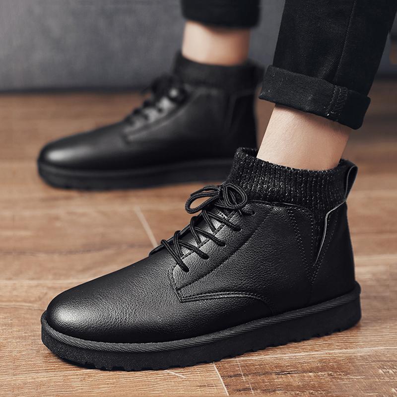 Suede Lace Up Cold-proof Men's Boots