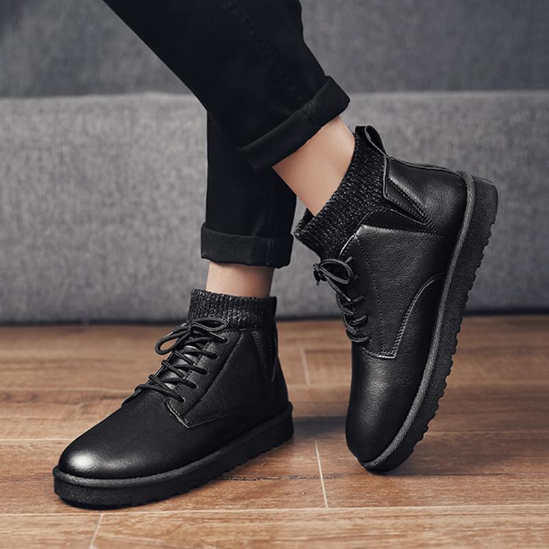 Suede Lace Up Cold-proof Men's Boots