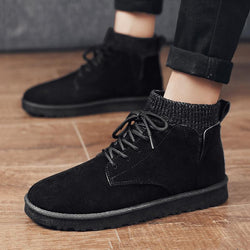 Suede Lace Up Cold-proof Men's Boots