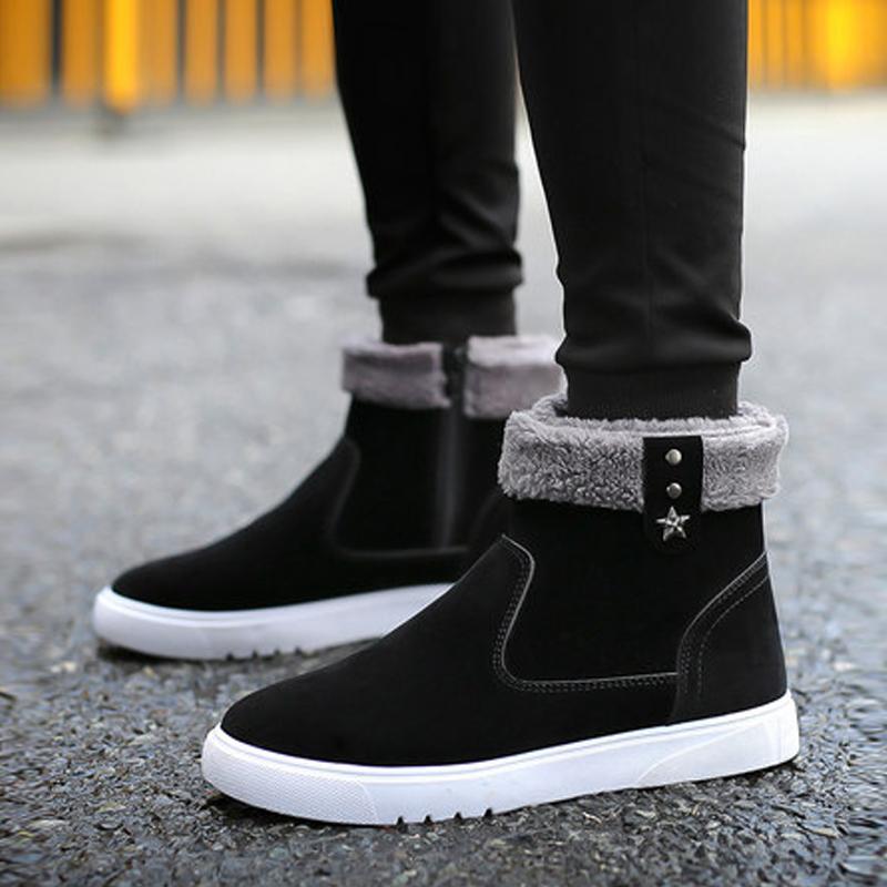 Suede Slip-On Plus Velvet Men's Boots