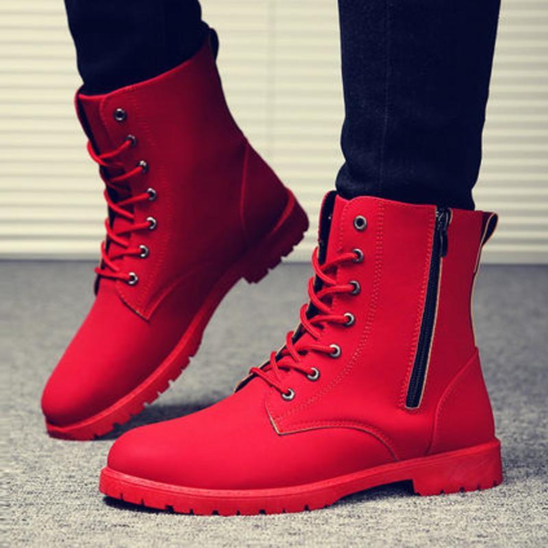 Leather Lace Up Men's Boots