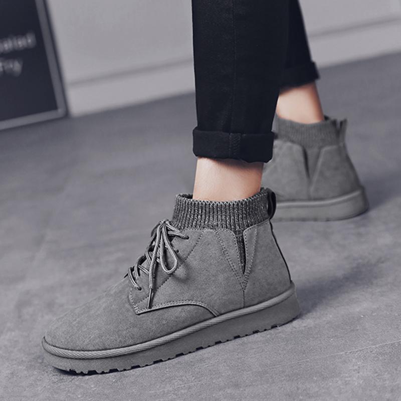 Suede Lace Up Cold-proof Men's Boots