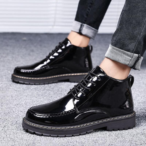 Leather Lace Up Men's Boots