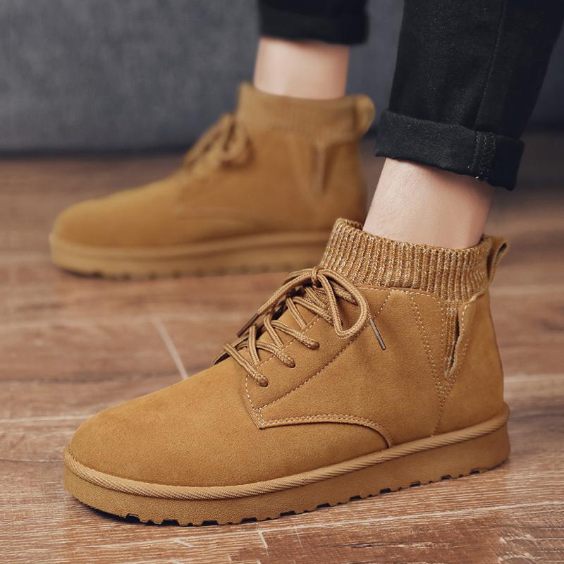 Suede Lace Up Cold-proof Men's Boots