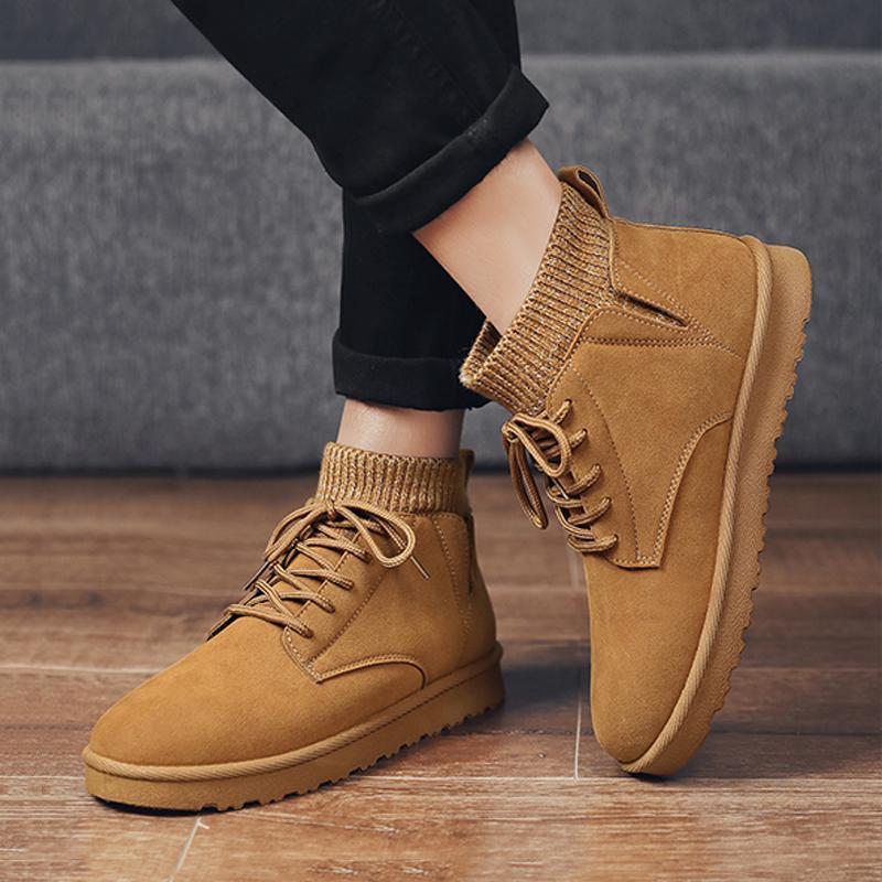 Suede Lace Up Cold-proof Men's Boots