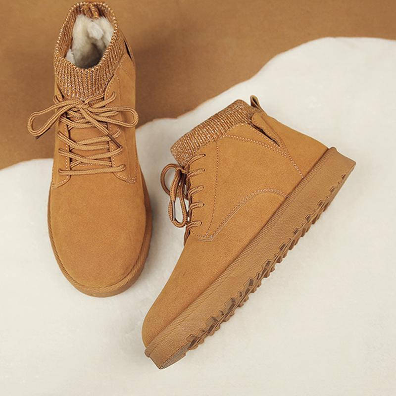 Suede Lace Up Cold-proof Men's Boots