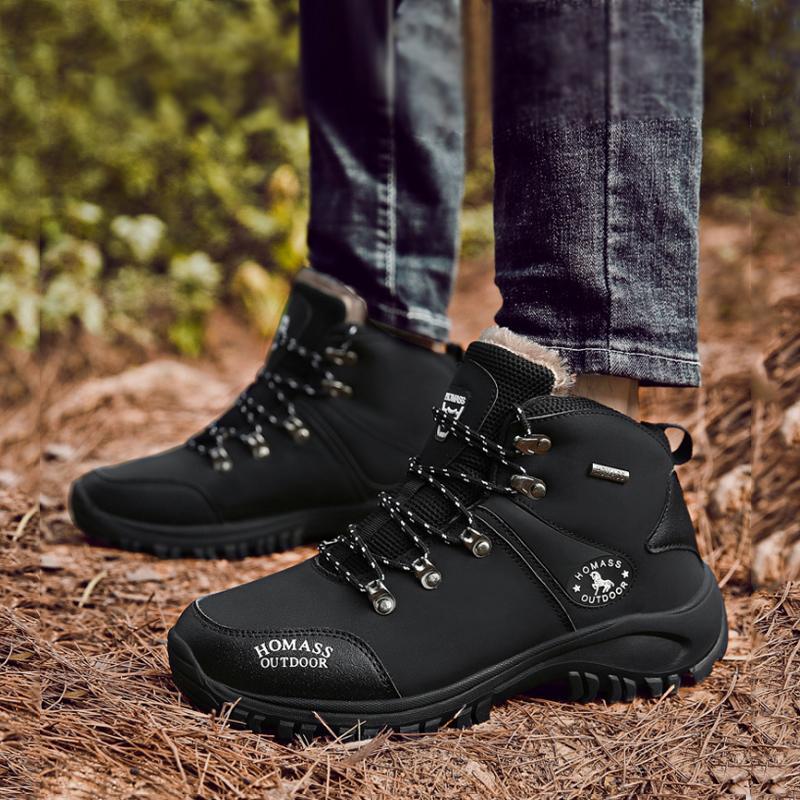 Leather Lace Up Water-proof Men's Boots