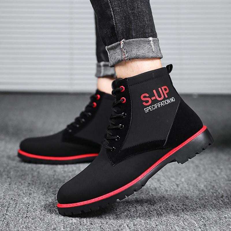 Leather Lace Up Men's Boots