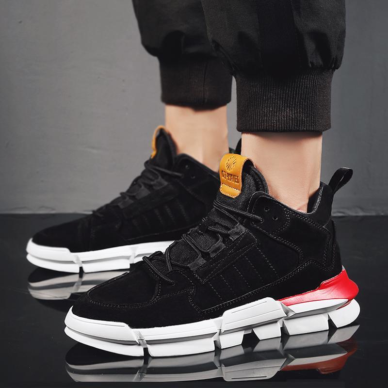 Suede Lace Up Platform Men's Sneakers