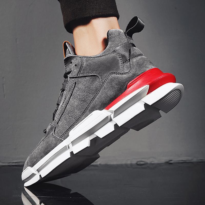 Suede Lace Up Platform Men's Sneakers