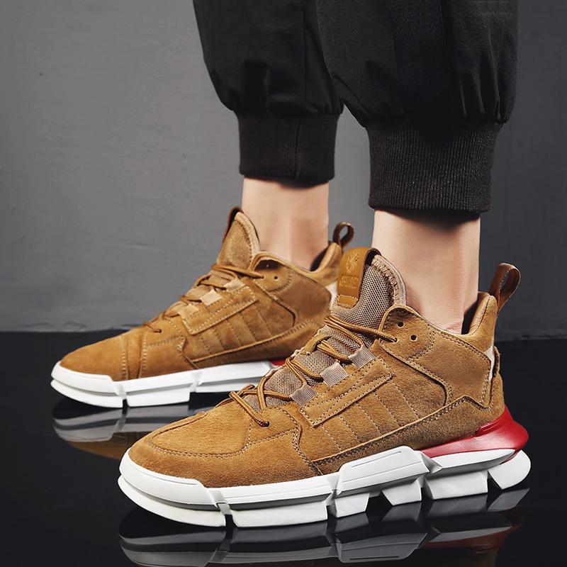 Suede Lace Up Platform Men's Sneakers