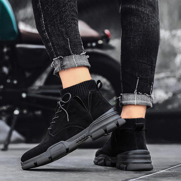 Suede Lace Up Men's Boots