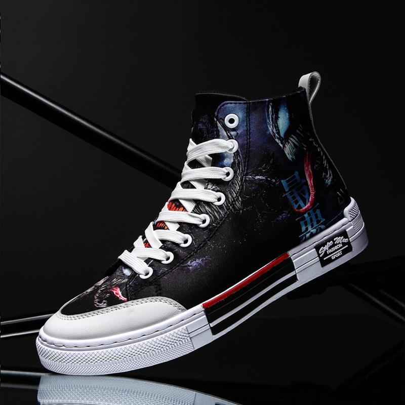 Canvas Cloth Lace Up High-top Men's Boots