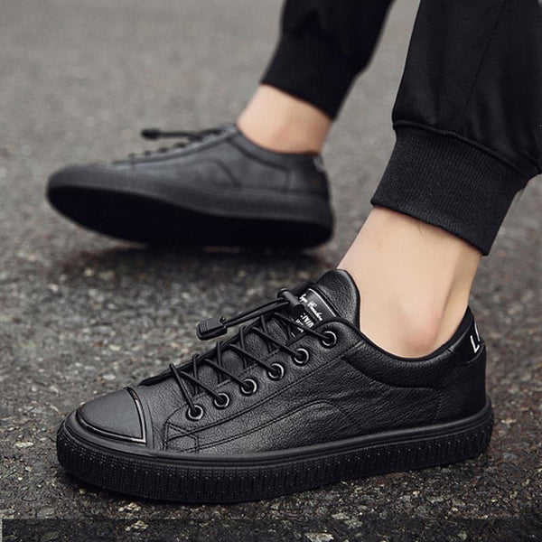 Leather Lace Up Men's Sneakers