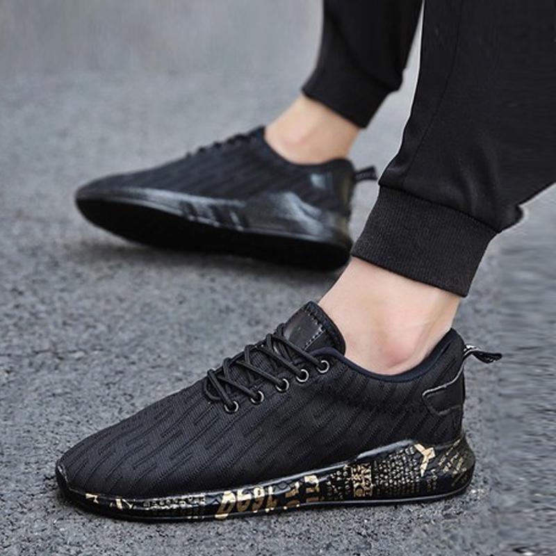 Breathable Mesh Lace Up Men's Sneakers