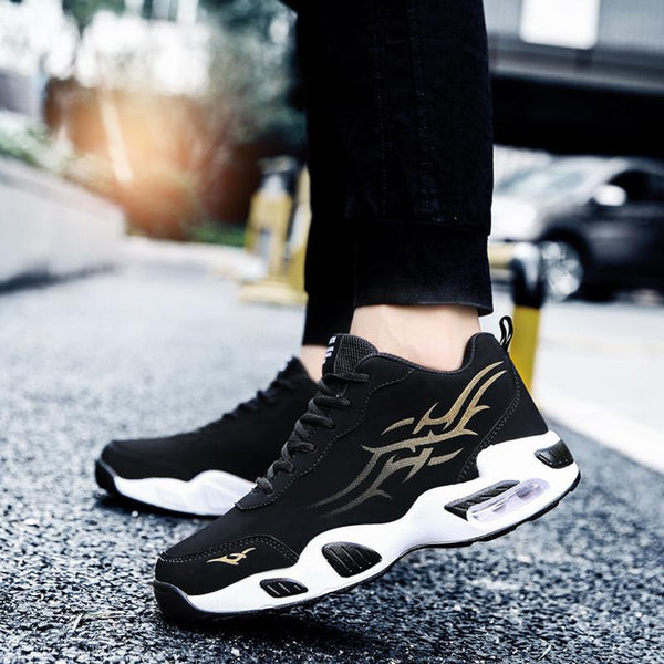Leather Lace Up Runing Men's Sneakers