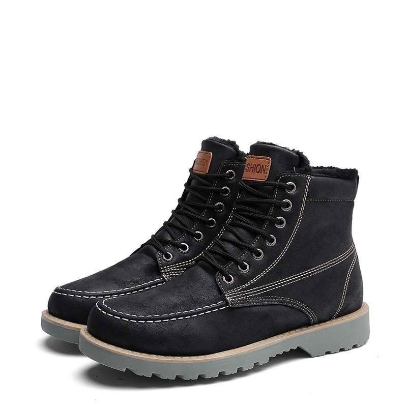 Leather Lace Up Waterproof Men's Boots