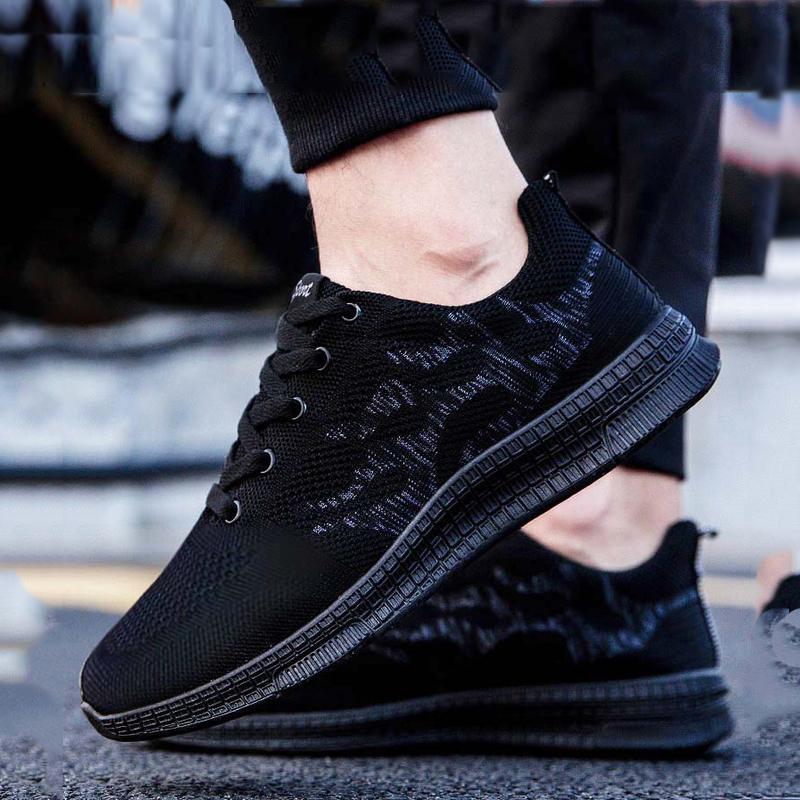 Mesh Breathable Lace Up Men's Sneakers