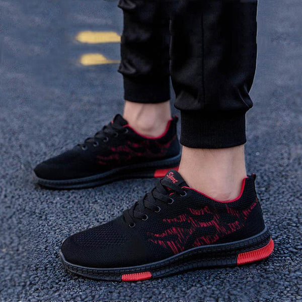 Mesh Breathable Lace Up Men's Sneakers