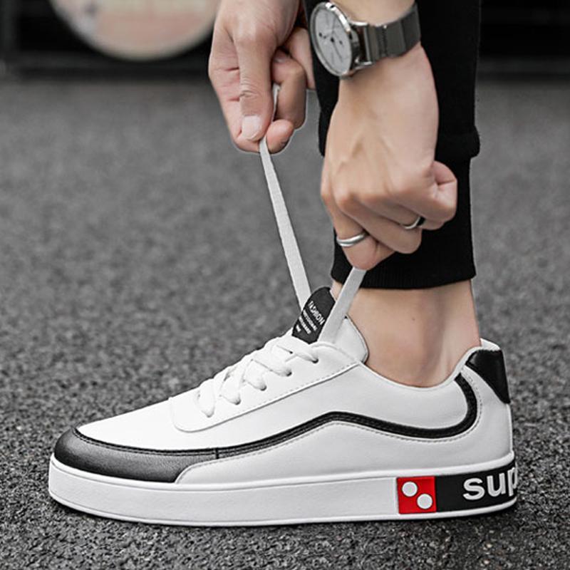 Leather Lace Up Men's Sneakers