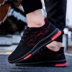 Mesh Breathable Lace Up Men's Sneakers