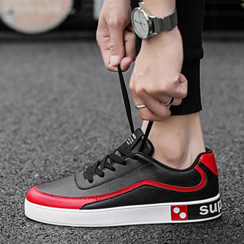 Leather Lace Up Men's Sneakers