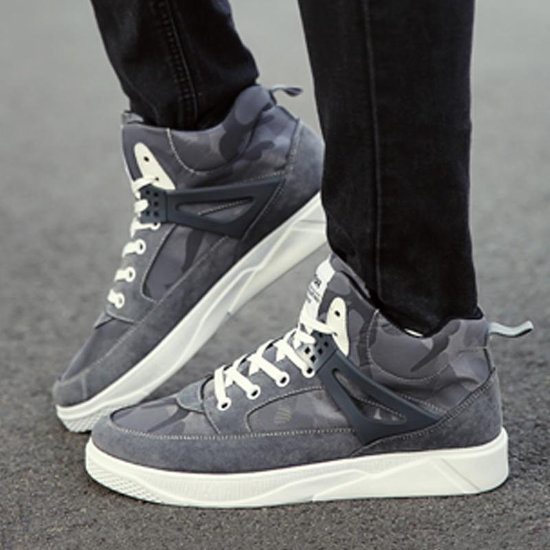 Canvas Cloth Lace Up High-top Men's Boots