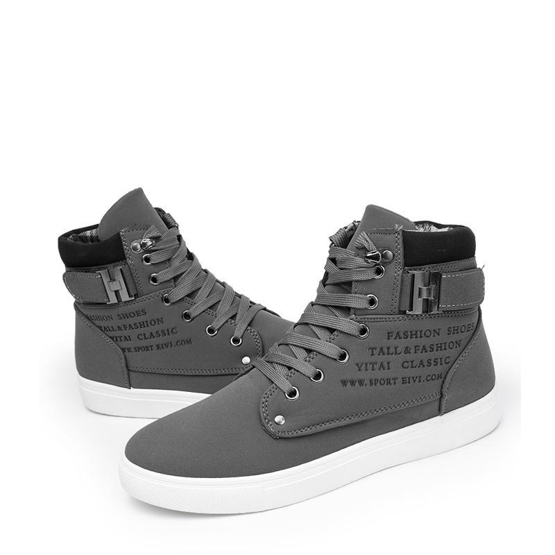 Suede Lace Up High-top Men's Boots