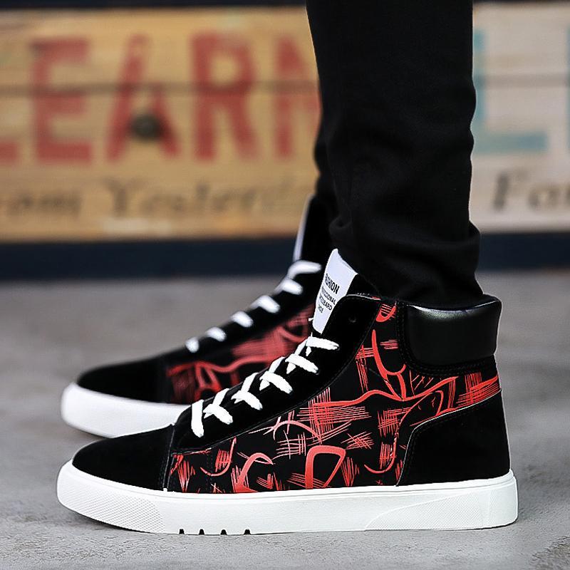 Leather Lace Up High-top Men's Boots