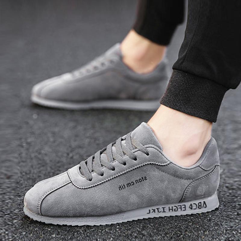 Leather Lace Up Men's Sneakers