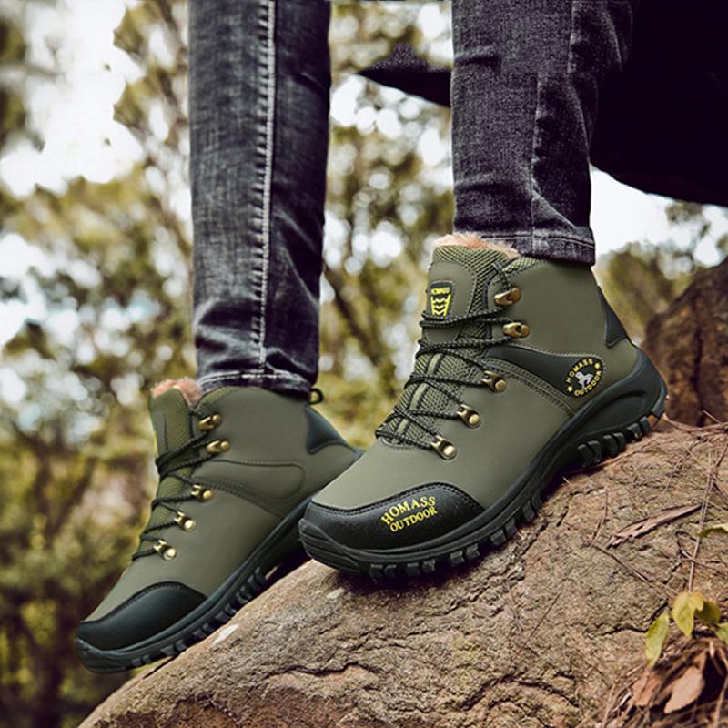 Leather Lace Up Water-proof Men's Boots