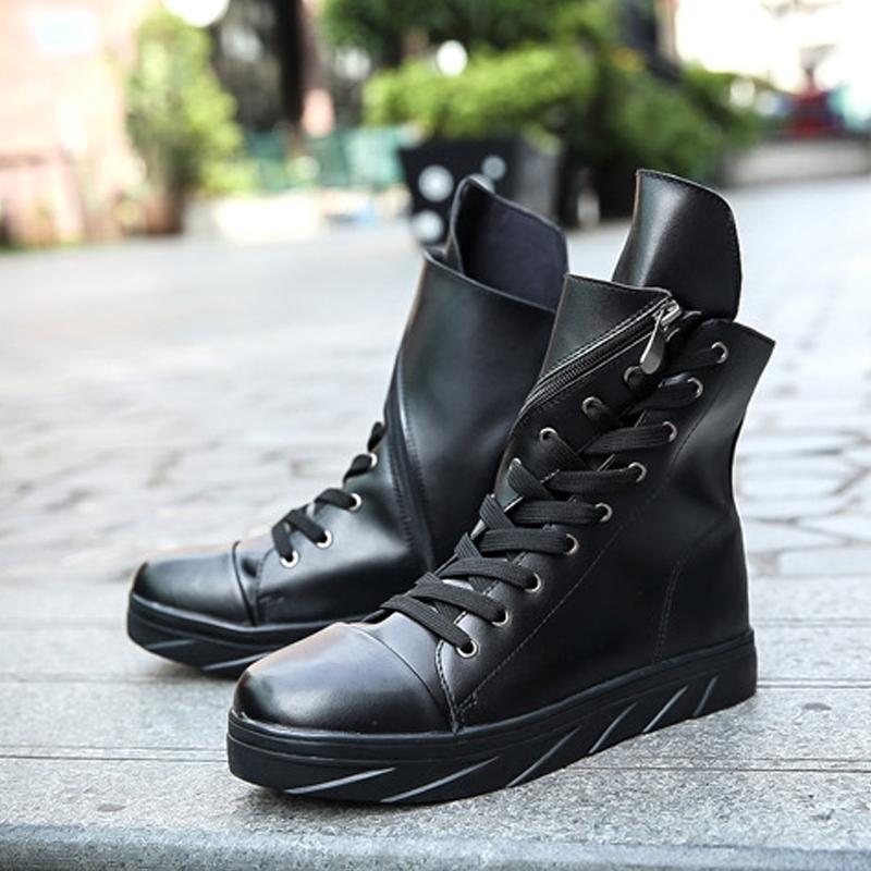 Leather Lace Up Men's Boots