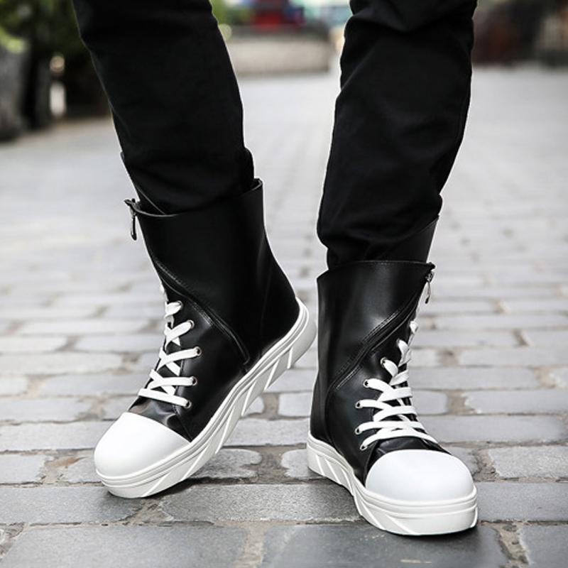 Leather Lace Up Men's Boots