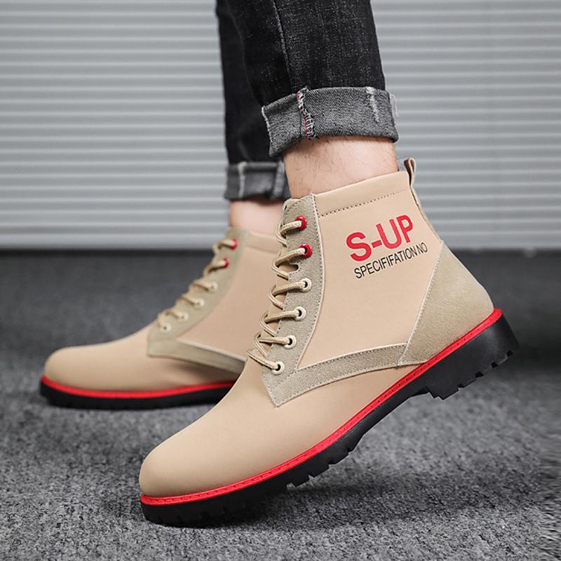 Leather Lace Up Men's Boots