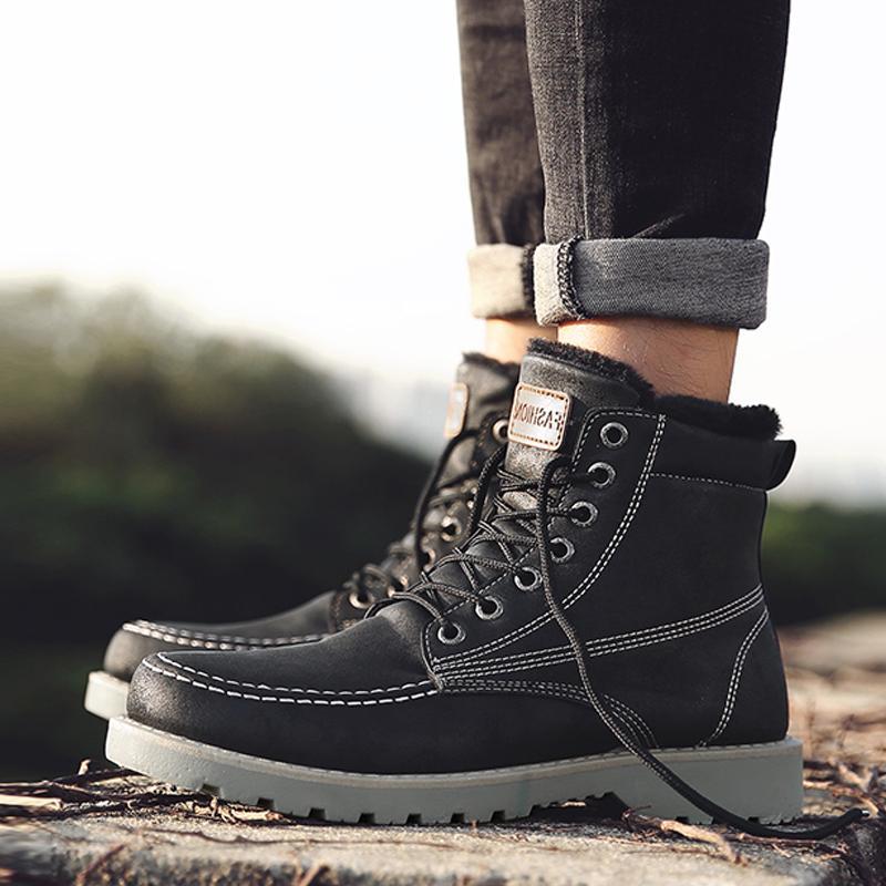 Leather Lace Up Waterproof Men's Boots