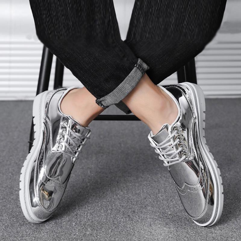 Leather Lace Up Men's Sneakers