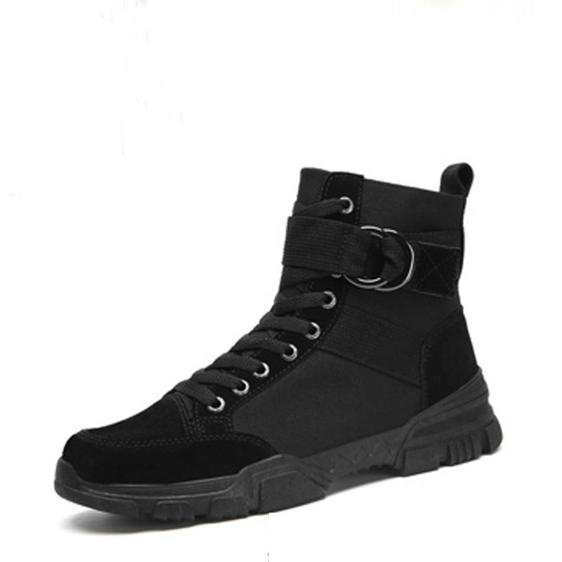 Canvas Lace Up Men's Boots