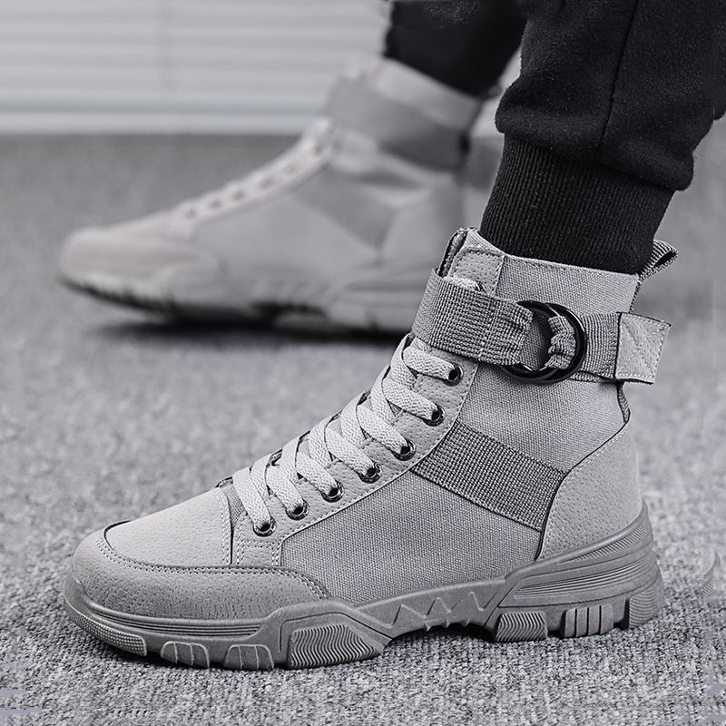 Canvas Cloth Lace Up Men's Boots