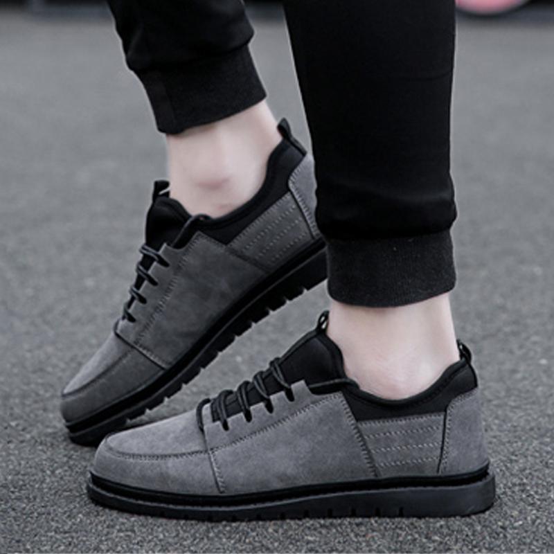 Leather Lace Up Men's Sneakers