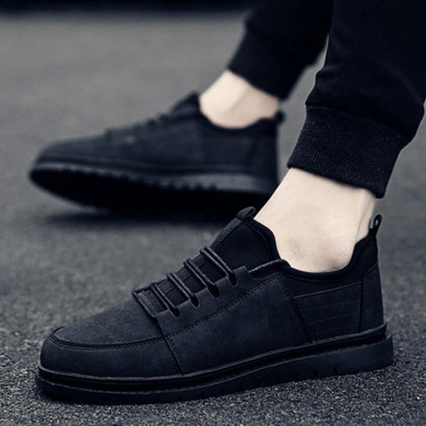 Leather Lace Up Men's Sneakers