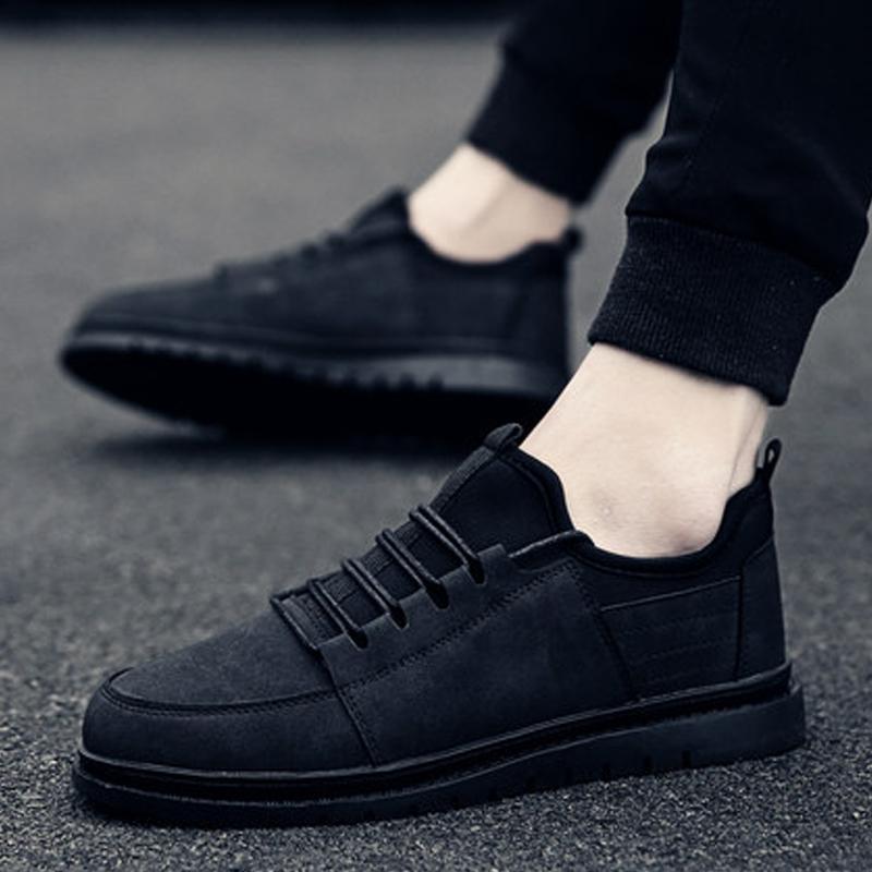 Leather Lace Up Men's Sneakers